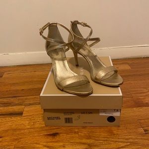 MICHAEL Michael Kors Metallic Leather Heels